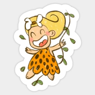 Wild child jungle babe Jane and Tarzan Sticker